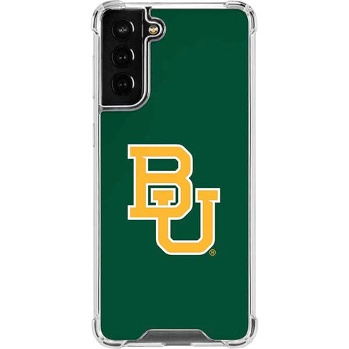 Baylor University BU - Green Galaxy S21 FE Clear Case